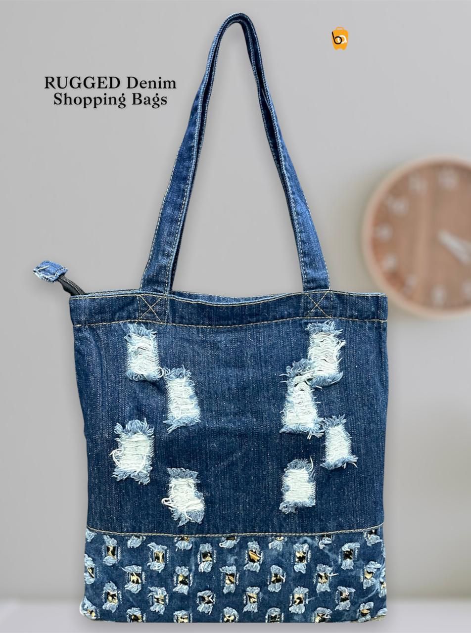 Denim Shopping Bags