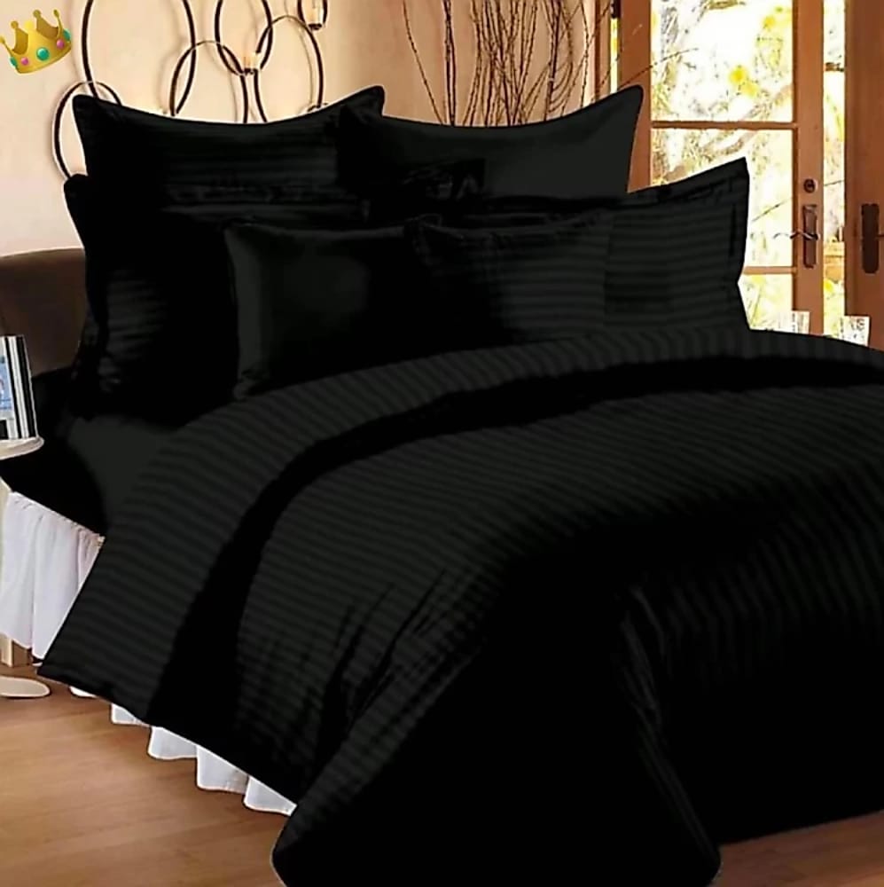 Satin Stripe Double Bedsheets