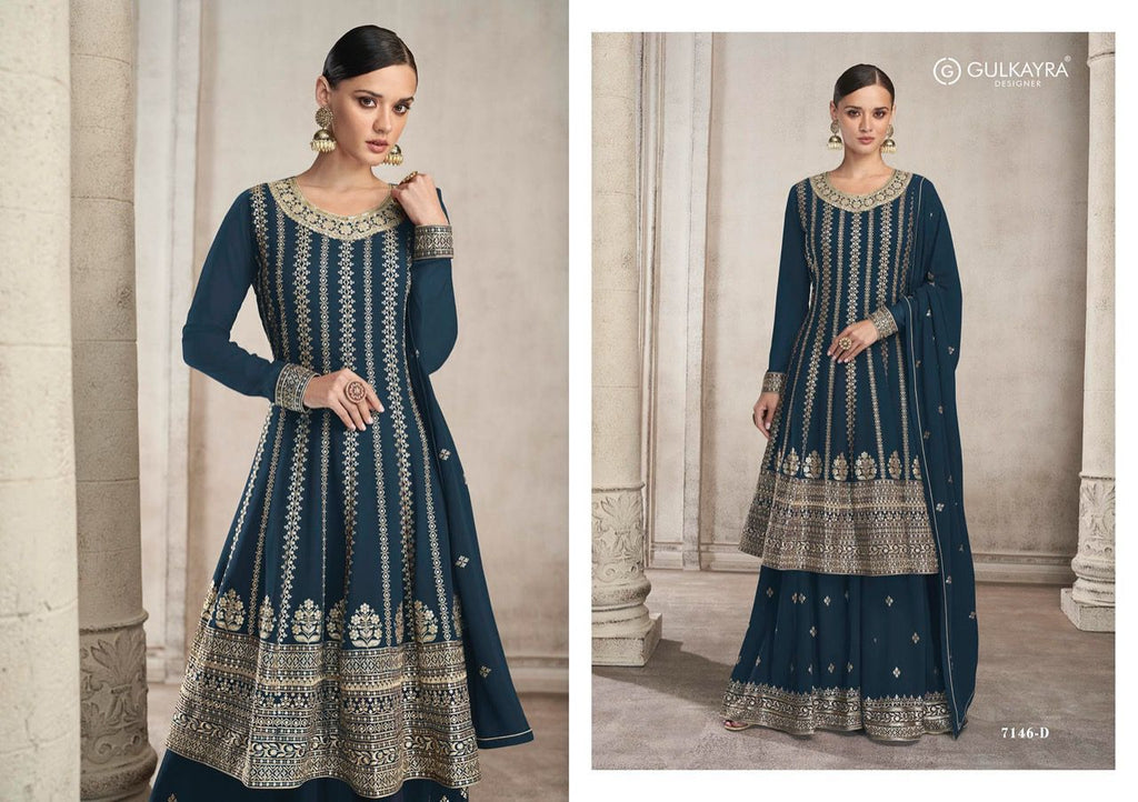 Beautiful Georgette Sharara Stitched