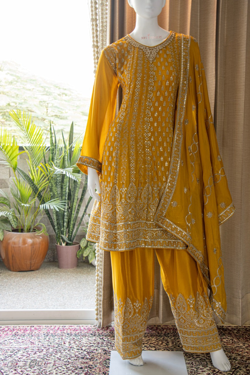 Chinnon Short Anarkali with Salwar