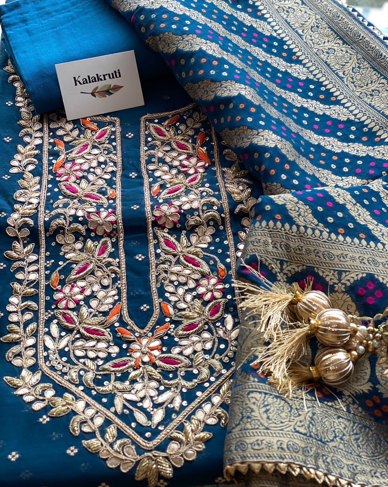 Embroidered Chanderi Suits