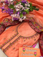 Stunning Chanderi Embroidered Suit, Chanderi Dupatta