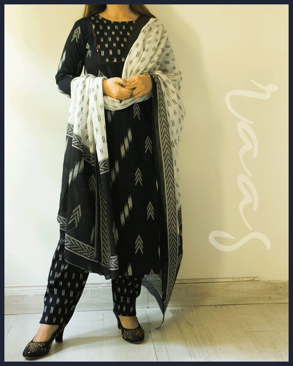 Cotton Block-print Kurta with Pant
