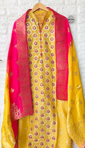 Chanderi Silk Suit with Benarsi Dupatta