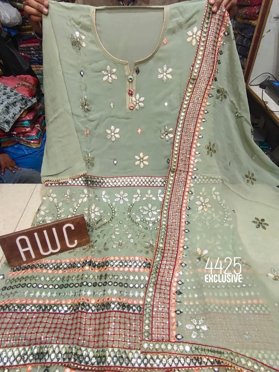 Designer Georgette Lehengas