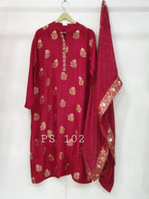 Load image into Gallery viewer, Premium Uppada Silk brocade kurta with Shantoon Bottom