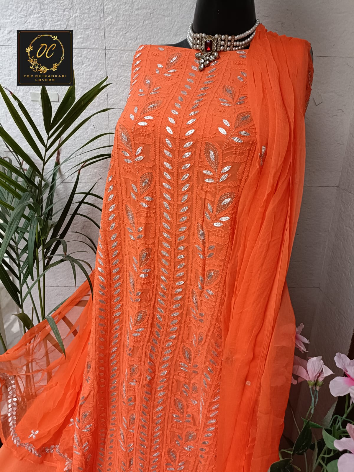Viscose Georgette Gorgeous Chikankari Kurta n Dupatta Set