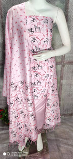 Madhubani Katan Silk Suits