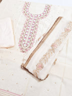 Chanderi Shirt hand embroidered with Shantoon Bottom