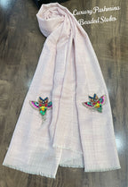 Woolen Stoles with beaded patch