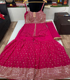 Beautiful Georgette Kurti Sharara