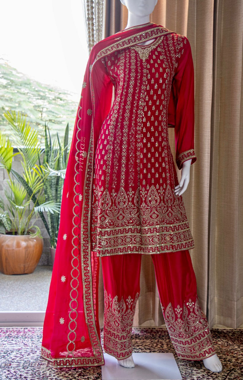 Chinnon Short Anarkali with Salwar