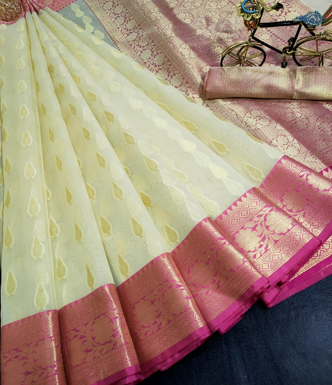 Benarsi Kora Organza Silk Sarees