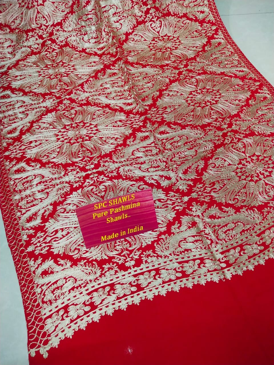 Unisex Stoles with Kashmiri Aari Work(Pashmina)