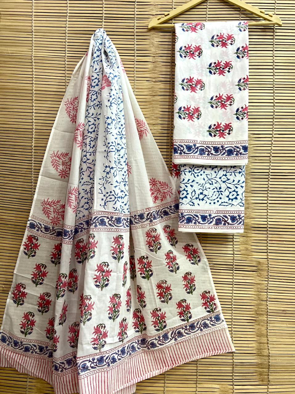 Hand-Block Printed Cotton Suits