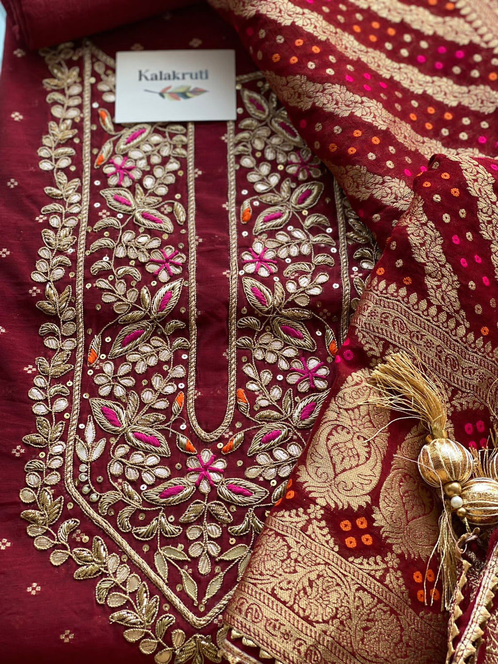 Embroidered Chanderi Suits