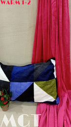 Plain Bedsheet with Printed Pillow Covers