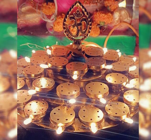 Pooja Thali with LED Bulbs