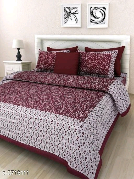 Elite Attractive Cotton Printed Double Bedsheets Vol 12