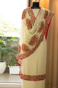 Opara Silk Suits with heavy embroidery dupatta