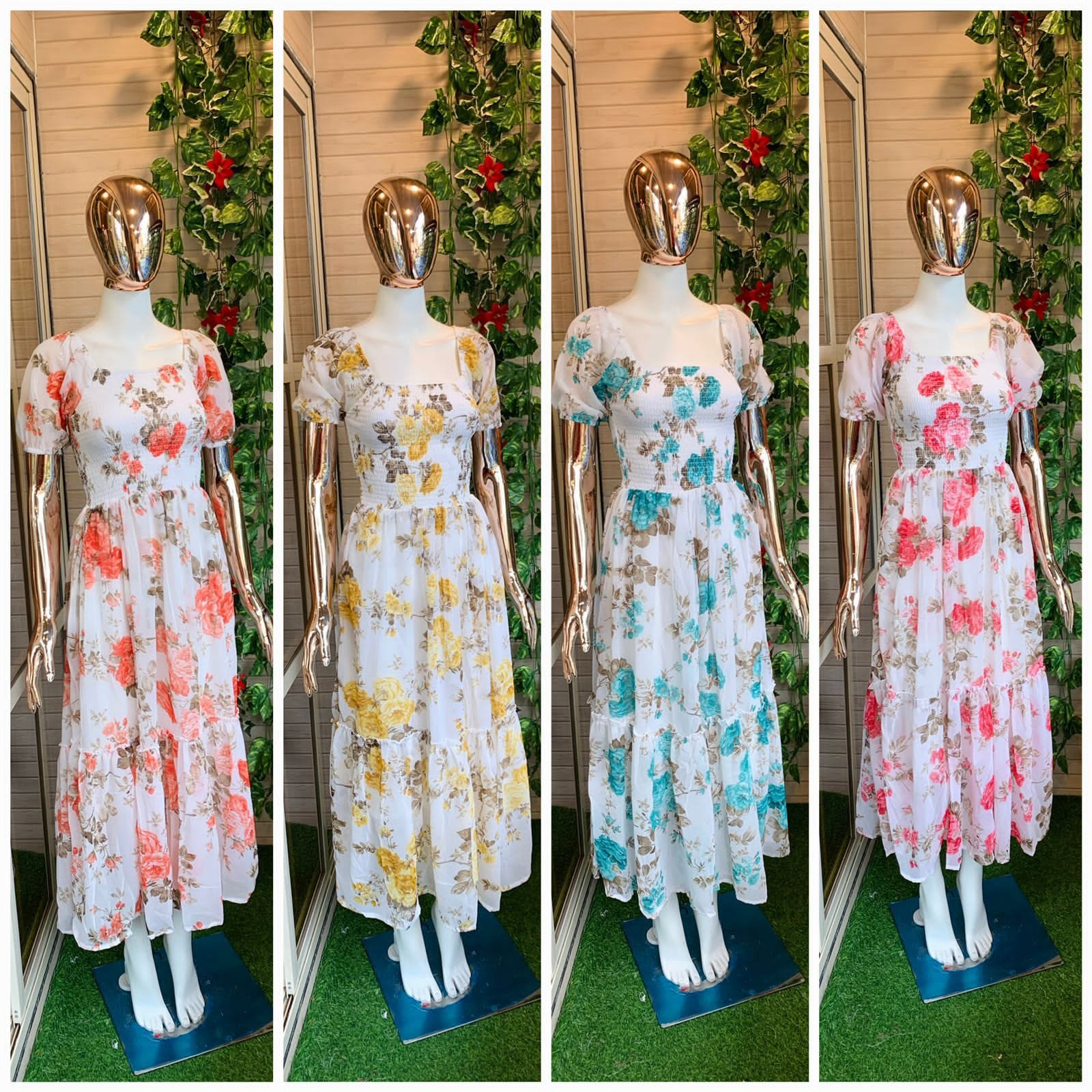 Georgette Flower Dress