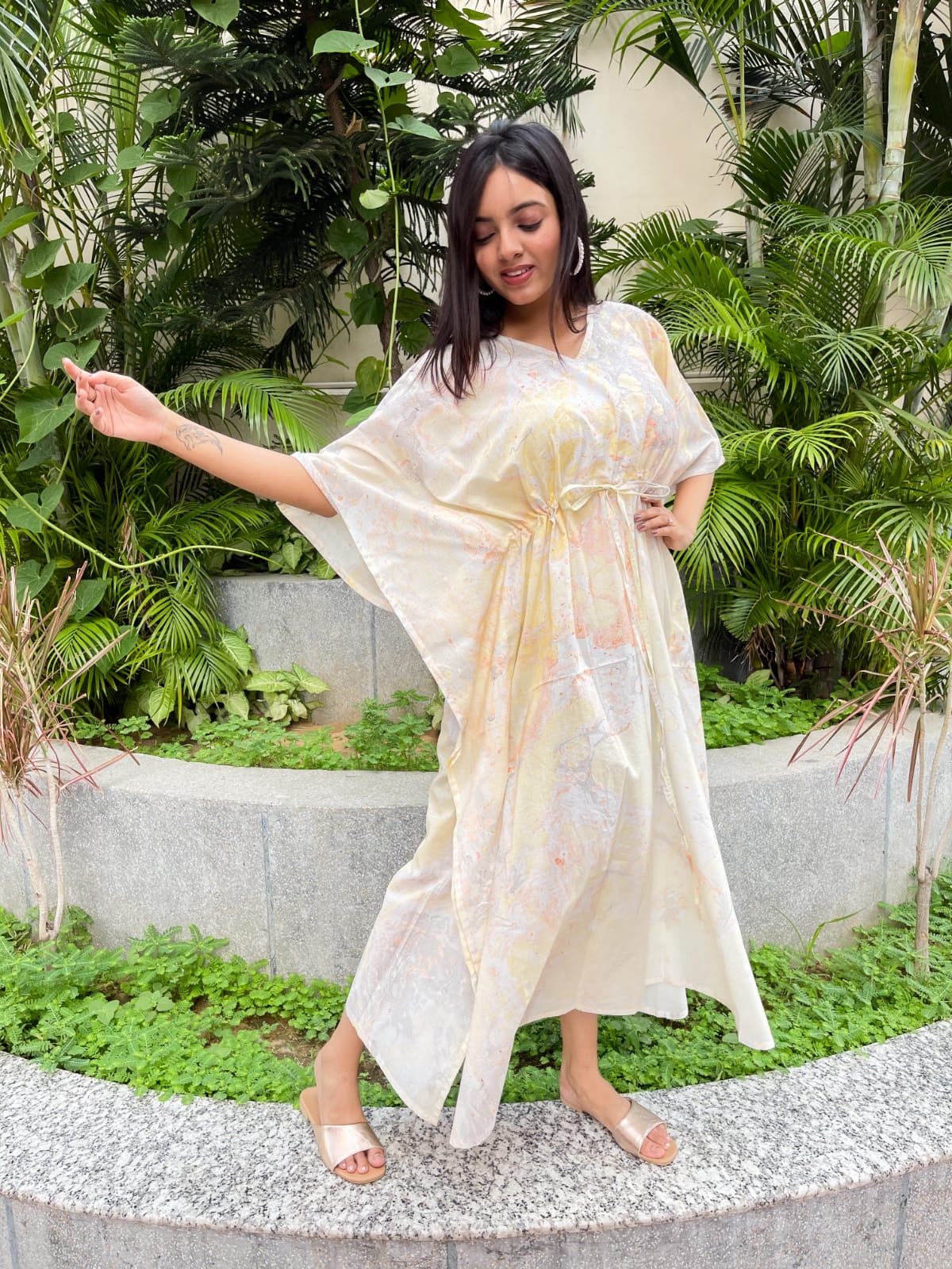 Premium Cotton Kaftans with Marble prints