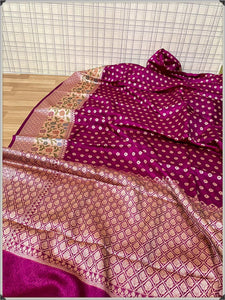 Benarsi Dyeable Semi-Georgette Silk Saree