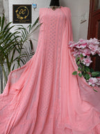 Viscose Georgette Chikankari Anarkali