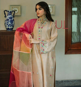 Chanderi Silk Embroidered Set