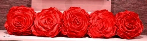 Rose Shape Satin Cushion Covers M4