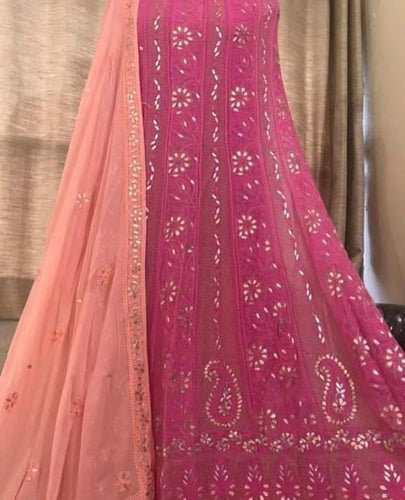 Viscose Georgette Anarkali (Gown) with Dupatta