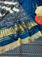 Satin Silk Top n with Gaji Silk Dupatta