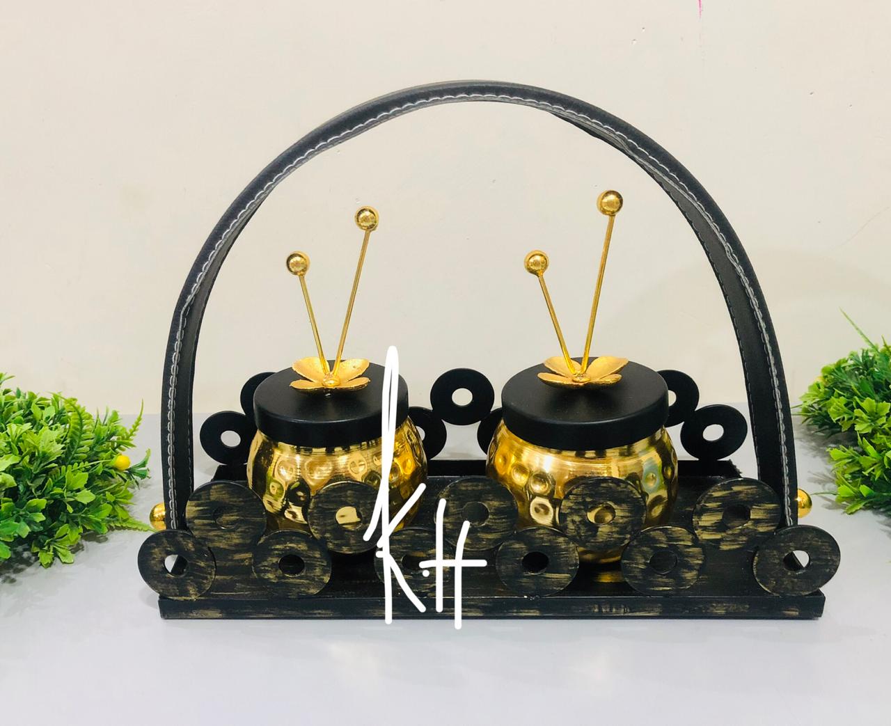 Platter Dry fruit/Snack Set (Mix Metal)