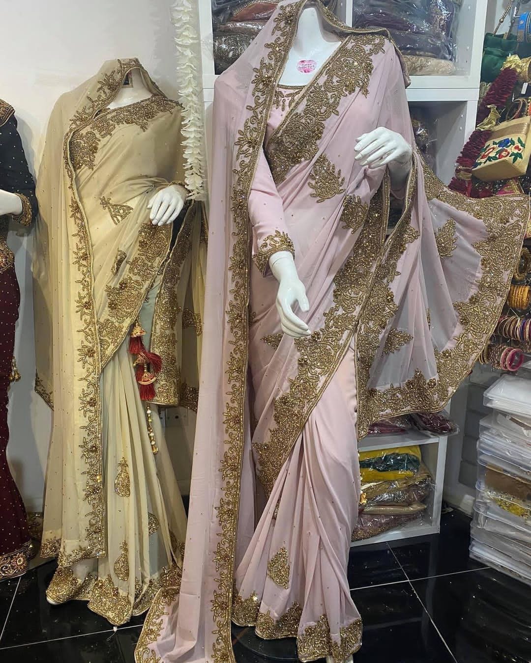 Georgette Embroidered Sarees