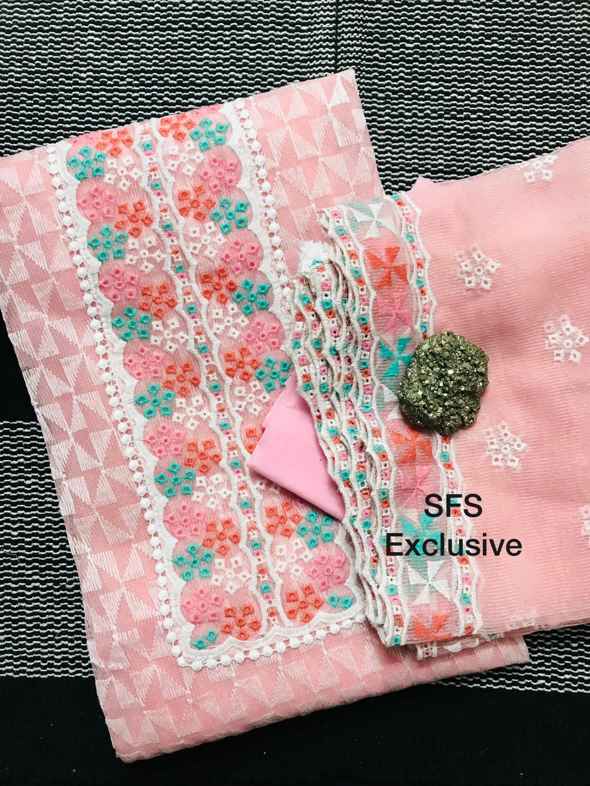 Kota Embroidered Suit Cotton Bottom