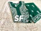 Chikankari Kurti Sharara with gotta patti work