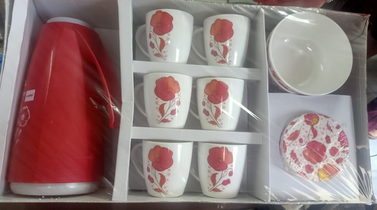 Cello Flask, Mugs, Coasters, Bowls