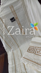 Cotton with gota and resham work suit
