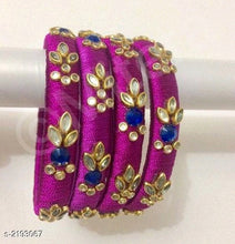 Load image into Gallery viewer, Alluring Silk Thread Bangles